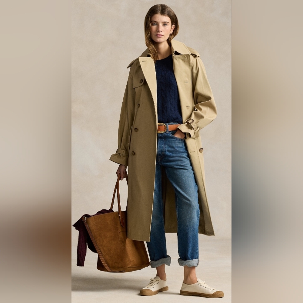 Polo Ralph Lauren Double-Breasted Twill Trench Coat